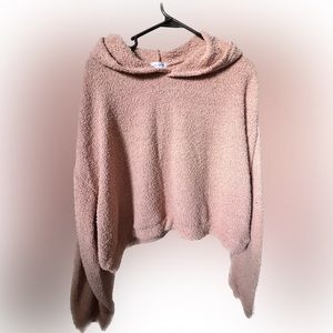 NWT Flirtitude Active Sherpa Cropped Hoodie, Junior’s Size XXL, Terra